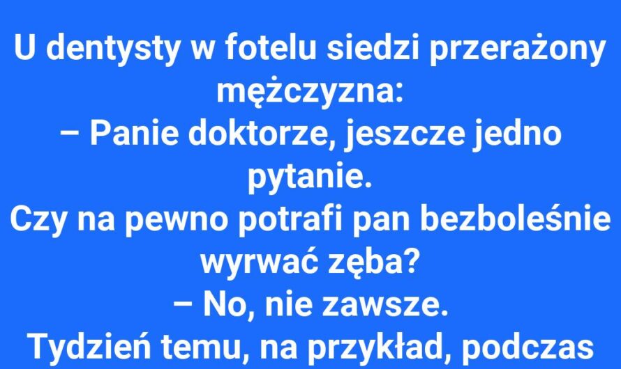 Bezbolesne wyrywanie zęba